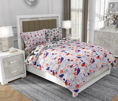 Immagine prodotto di Biancheria da letto 200x220 cm + 2x70x80 cm, set 3 pezzi, 100% cotone, cerniera, multicolore - SOVIO | So.9059