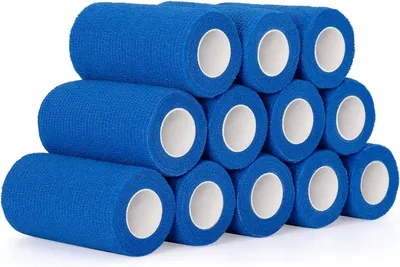 Immagine prodotto di Benda elastica autoadesiva da 10 cm, confezione da 12 rotoli, per cani e cavalli