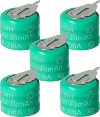 Produktbild von vhbw 5x Akku Ersatz für 3/V15H für Modellbau (20mAh, 3,6V, NiMH), mit 2 Pin Stecklötfahne