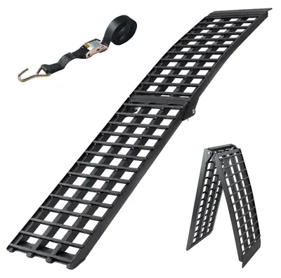 Produktbild von TRUTZHOLM 1 x Auffahrrampe 230 cm Traglast 680 kg Alu klappbar schwarz Riffelstab Verladerampe