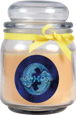Imagen del producto de Vela perfumada en vaso - Signo zodiacal (vainilla) - 300 gramos - 70 horas - Piscis