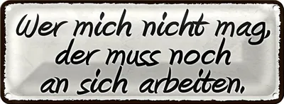 Produktbild von Blechschild Spruch 27x10cm wer mich nicht mag der muss noch Dekoration