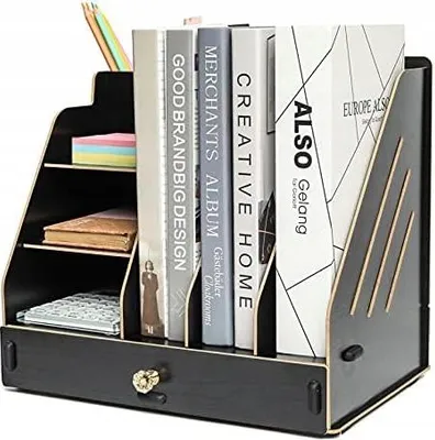 Immagine prodotto di EXERZ Organizzatore da tavolo con cassetto in legno