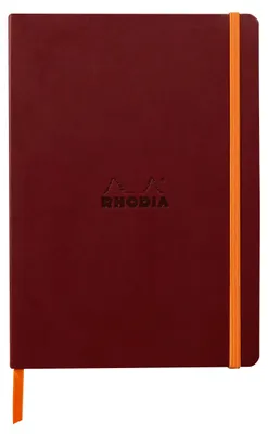 Produktbild von Rhodia 117370C Notizheft Softcover Rhodiarama A5 80 Blatt liniert Weinrot