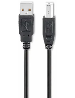 Produktbild von goobay USB 2.0 A/USB 2.0 B Kabel 1,8 m schwarz, 1 St.