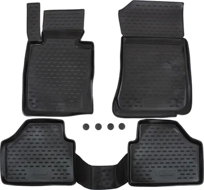 Produktbild von J&J AUTOMOTIVE | 3D Design Gummimatten Gummifußmatten Für BMW X1 E84 2009-2015, Schwarz, Anti-Rutsch, Ohne Geruch, mit Tunnel, Allwetter, 3cm Hoher Rand