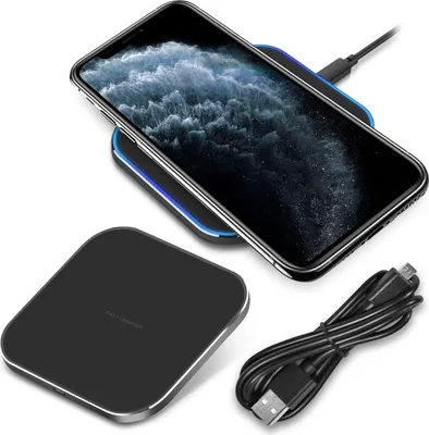 Produktbild von Induktives Schnell Ladegerät für Apple iPhone 11 Pro QI Wireless Laden Kabellos