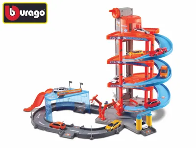 Productafbeelding van Bburago Garage Street Fire - Mega Dealer Showroom