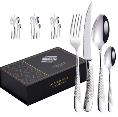 Produktbild von Besteckset, 16-teilig, hochglanzpoliertes Edelstahl, spülmaschinenfest