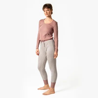 Produktbild von Damen-Schlafhose „Aveline“ in Chalk/Dried Rose von Living Crafts