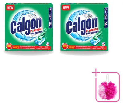 Productafbeelding van 2 x Calgon wasmachinereiniger tabletten - beschermt tegen kalkaanslag - voordelijnverpakking - 2 stuks