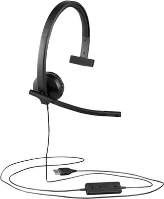 Obrázok produktu pre Logitech H570E, Kábel, Kancelária / call centrum, 89 g, Slúchadlá s mikrofónom, Čierna