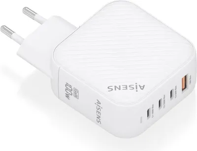 Obrázok produktu pre Sieťová nabíjačka Aisens ASCH-100W4P028-W/ 3xUSB Type-C/ 1x USB/ 100W