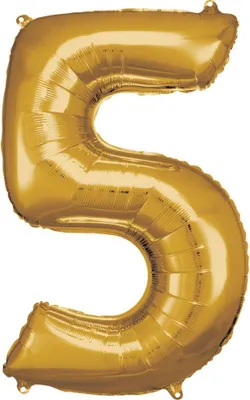Produktbild von Amscan 9906270, Spielzeugballon, Folie, Gold, Anzahl, 58 cm, 5 Stück(e)