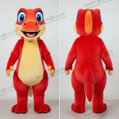 Image de Costume MASTICOT de Coelophysis Rouge Velouté