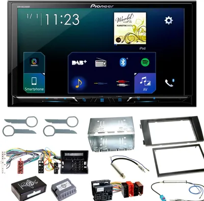 Produktbild von Pioneer SPH-DA230DAB CarPlay Android Auto Einbauset für Audi A6 4B Facelift