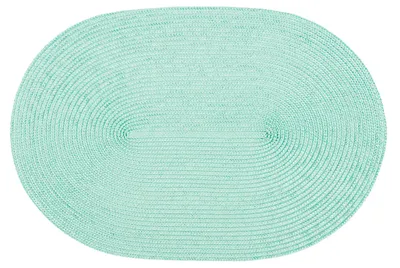 Produktbild von Platzset Polypro Mintgrün oval ca. 45x30 cm Platzdeckchen Tischset geflochtene Optik