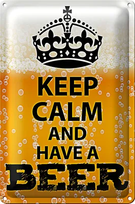 Produktbild von Blechschild Spruch 18x12cm Keep Calm and have a Beer Bier