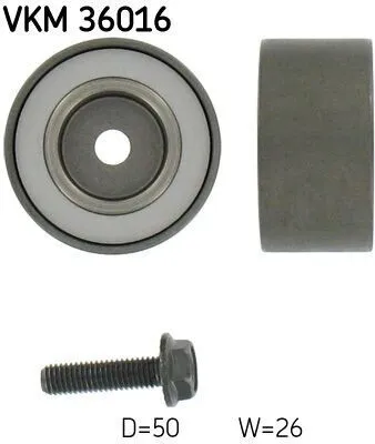 Produktbild von SKF VKM 36016 Umlenkrolle Keilrippenriemen für RENAULT CLIO II (BB0/1/2, CB0/1/2) Scénic I (JA0/1, FA0) ESPACE III (JE0) für VOLVO V40 Kombi (645)