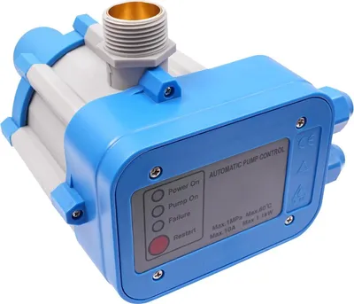 Produktbild von Wasserpumpensteuerung - Automatischer Druckschalter - 1,5 bar Arbeitsdruck - 10 bar Maximaldruck - Für Haus und Gartenbewässerung - Blau