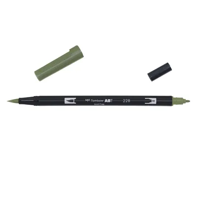 Image de Tombow | Stylo pinceau ABT dual brush pen Gris vert