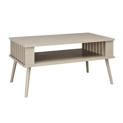 Produktbild von Couchtisch LAMELE Skandinavisch BEIGE/KASHMIR Wohnzimmertisch Mit Lamellen