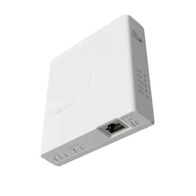 Produktbild von Mikrotik GPEN PoE injector with SFP, Gigabit Ethernet, 10,100,1000 Mbit/s, Weiß, 12-57 V, 1 Stück(e)