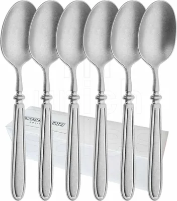Produktbild von Picard & Wielpütz - 12 Menülöffel - Serie Landhaus vintage matt - Edelstahl - mattiert - spülmaschinenfest, Size:6 Stück