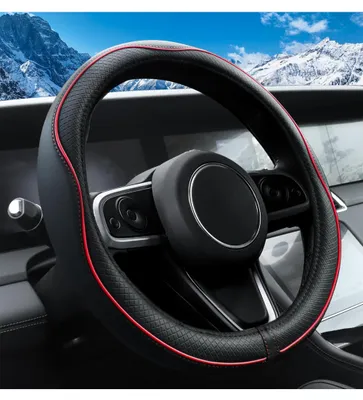 Obrázok produktu pre Poťah na volant do auta – umelá koža, priedušný, vhodný pre volanty s priemerom 37-38 cm