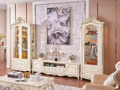 Zdjęcie produktu dla Zestaw do salonu stojak na telewizor 2x witryna JVmoebel