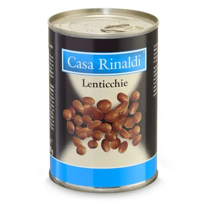Image de Casa Rinaldi Lentilles Lenticchie en boîte 400g poids net égoutté 240g