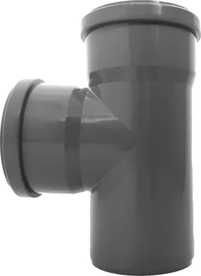 Produktbild von HT T-Stück Verbinder DN 50/50/90 87.5° Grau | Abwasser Kanalrohrsystem
