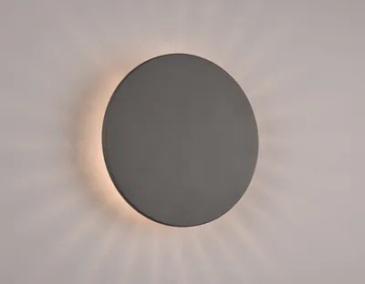 Produktbild von LED Außenwandleuchte rund, flach Anthrazit
