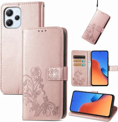 Produktbild von König Design Hülle kompatibel mit Xiaomi Rdemi 12 5G Kunstleder Handyhülle - Handy Case Roségold