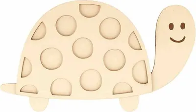 Produktbild von Holz Silhouette 18 x 10,5 cm - Schildkröte und Erbsencarapace