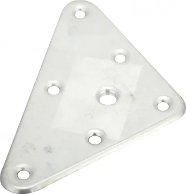 Image de Plaque de montage triangulaire métal à visser, H.120 x l.70 mm