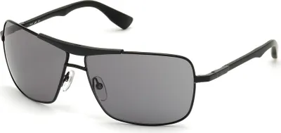 Immagine prodotto di Web - Occhiali da sole da uomo WE0280- forma squadrata a goccia, colore nero lucido, lenti color fumo,