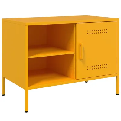 Zdjęcie produktu dla vidaXL Szafka pod telewizor musztardowo-żółta 68x39x50,5 cm stalowa