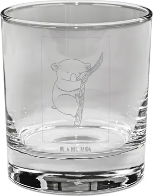 Produktbild von Mr. & Mrs. Panda Glas Koalabär - Transparent - Geschenk, Cocktailglas, Schlafzimmer, Gute Laune, Koala, Tumbler, schlafen, Bär, für Gin, Träumen
