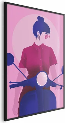 Produktbild von Posterpapier Poster - Woman on a Scooter 60x90 cm Menschen h-A-0145-ao-a