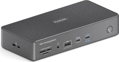 Imagen del producto de PureLink Vuelogic: Estación de acoplamiento USB-C DisplayLink, 18 en 1, modelo D230DL, para conexión de cuatro pantallas
