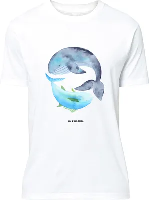 Produktbild von Mr. & Mrs. Panda Shirt Walfisch Thunfisch - Weiß - Geschenk, Tshirt, Wal, Spruch Des Tages, Lustig, Witz, Lustige Sprüche, große Größen T-Shirt, Wahl, mit, Tunfisch