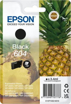 Zdjęcie produktu dla Epson 604, Czarny, 3,4 ml, 1 szt., Jednopak