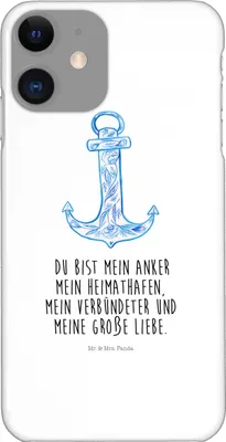 Produktbild von Mr. & Mrs. Panda Iphone 11 Handyhülle Anker Blau - Weiß - Geschenk, Handy Schutzhülle, XS, Cover, Gute Laune, Hülle