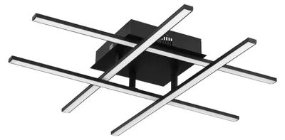 Image de Eglo 99316 LASANA 3 LED Plafonnier quadruple 4x5,3W 500x500mm noir blanc blanc chaud