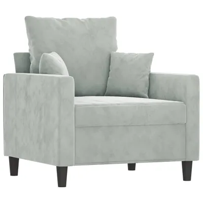 Immagine prodotto di Poltrona Grigio Chiaro 60 cm Velluto