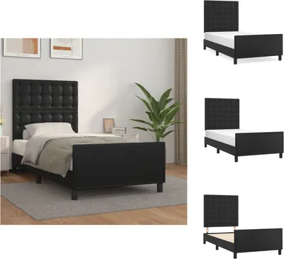 Immagine prodotto di vidaXL Struttura letto con testiera nera 80x200 cm in Pelle finta - Letti e strutture letto