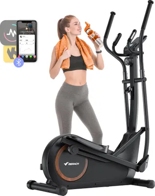 Produktbild von Crosstrainer, Ellipsentrainer für Zuhause bis 150 kg, Heimtrainer, 16 Widerstandstufen, 6kg Schwungrad, effektives Ausdauertraining, Heimfitness