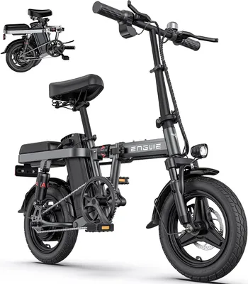 Produktbild von E-bike skladacie bicykle elektrický bicykel, 14 "pneumatiky e-bike skladací bicykel, 48V / 10Ah batérie dojazd až 50 km, skladací mestský e-bike pre dospelých, muži dámy