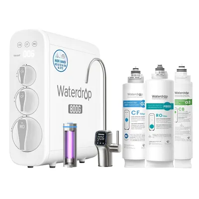 Obrázek produktu pro Systém filtrace vody s reverzní osmózou Waterdrop WD-G3P800, včetně 1 balení náhradních filtrů